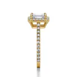 Pierścionek zaręczynowy z diamentem Emerald Halo SBPZ_086